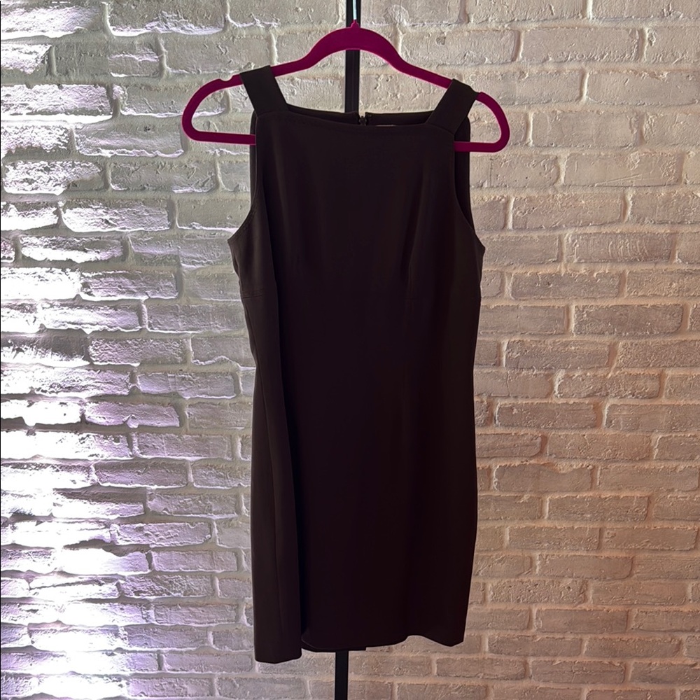 Ann Taylor Black Sheath Mini Dress Square Neck Cocktail - Picture 1 of 1